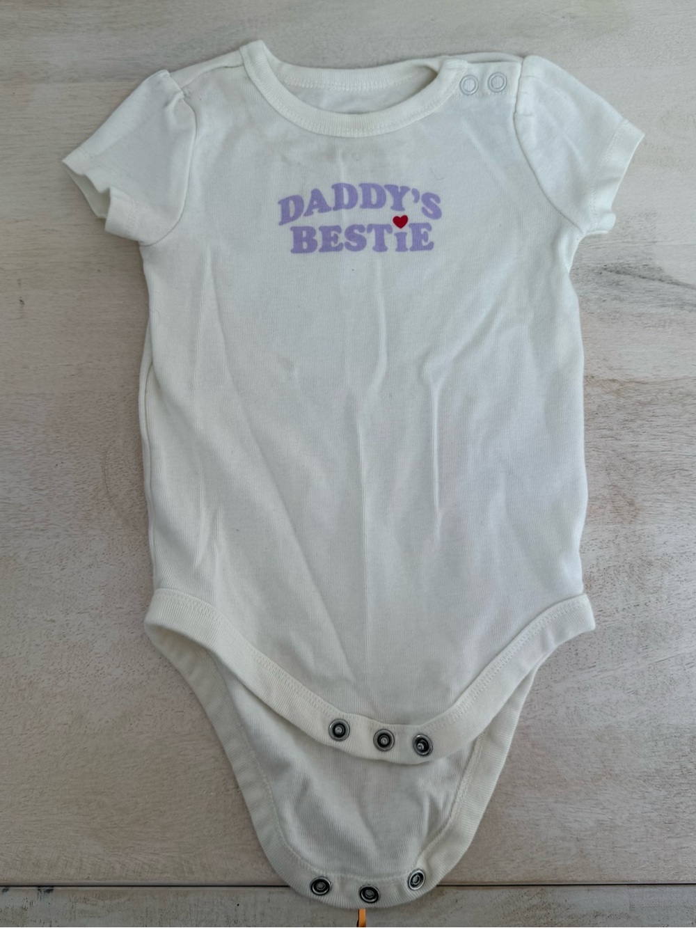 Daddy's Bestie White Baby One-Piece Bodysuit